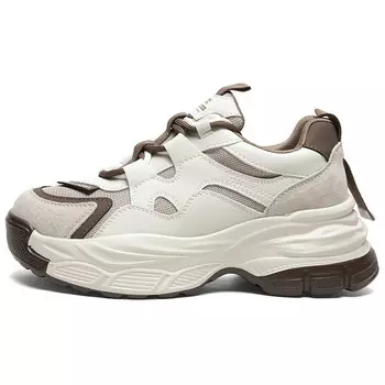 Кроссовки женские толстые низкие Mulinsen, бежевый/коричневый