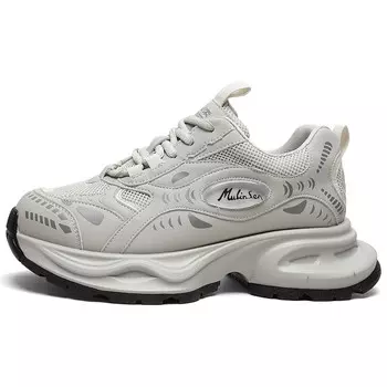 Кроссовки женские толстые низкие Mulinsen, цвет Gunmetal