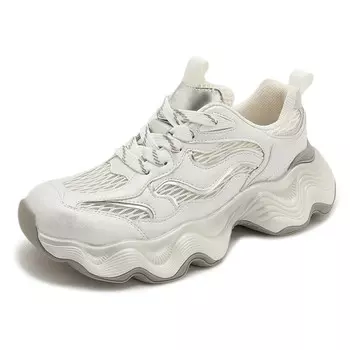 Кроссовки женские толстые низкие Mupple, бежевый