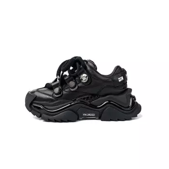 Кроссовки женские толстые низкие Myki, черный