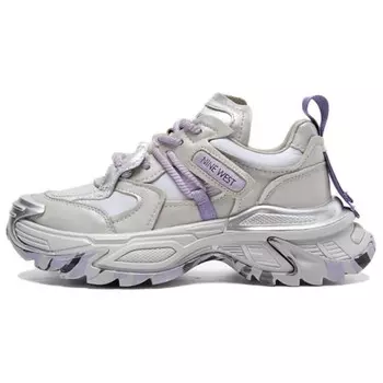Кроссовки женские толстые низкие Nini West, цвет Gray Silver