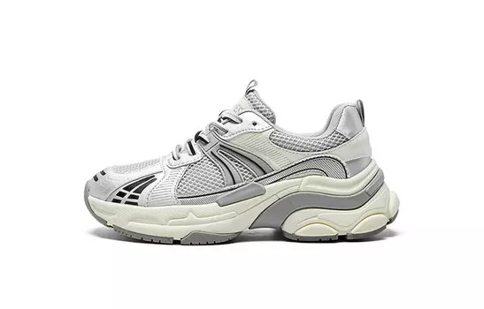 Кроссовки женские толстые низкие Nini West, серебряный