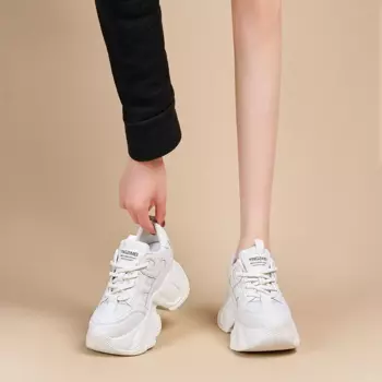 Кроссовки женские толстые низкие Nrdrofficial, бежевый