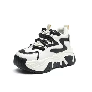 Кроссовки женские толстые низкие Nrdrofficial, черный/белый