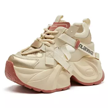 Кроссовки женские толстые низкие Nrdrofficial, цвет Apricot