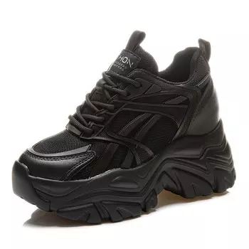 Кроссовки женские толстые низкие Nrdrofficial, цвет Black Fleece-Lined