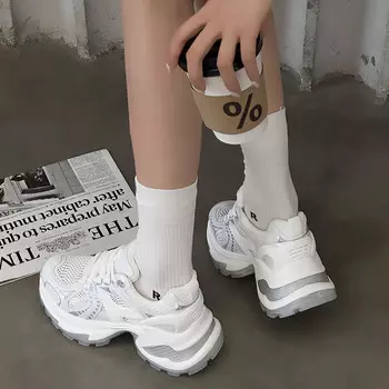 Кроссовки женские толстые низкие Nrdrofficial, цвет Silver Gray