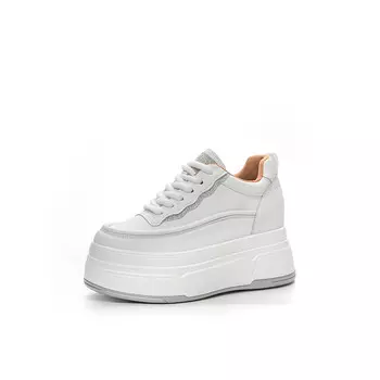 Кроссовки женские толстые низкие Nrdrofficial, цвет White cotton