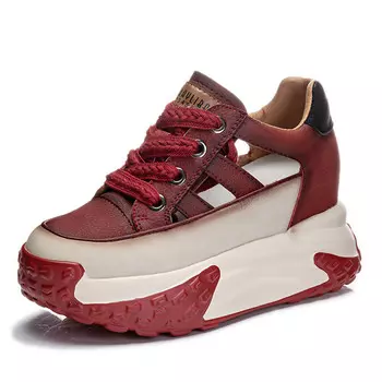 Кроссовки женские толстые низкие Nrdrofficial, красный