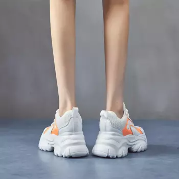 Кроссовки женские толстые низкие Nrdrofficial, оранжевый