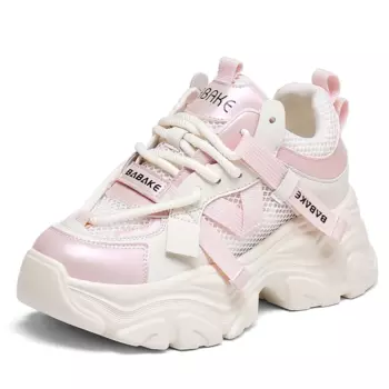 Кроссовки женские толстые низкие Nrdrofficial, розовый