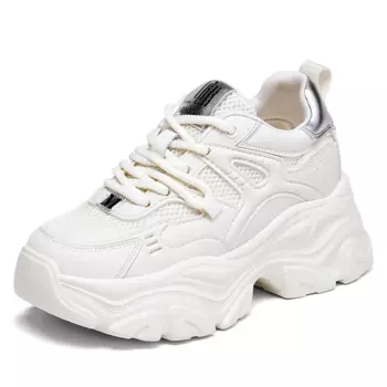 Кроссовки женские толстые низкие Nrdrofficial, серебряный