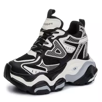 Кроссовки женские толстые низкие Nrdrofficial, серебряный