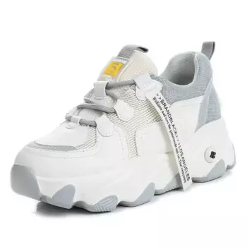 Кроссовки женские толстые низкие Nrdrofficial, светло-серый