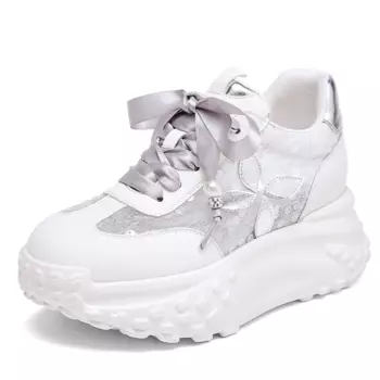 Кроссовки женские толстые низкие Nrdrofficial, золотой