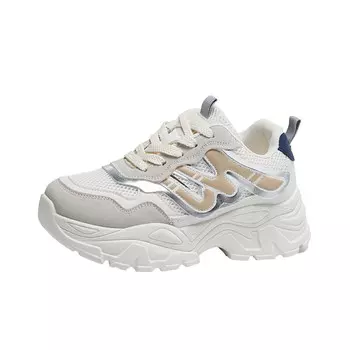 Кроссовки женские толстые низкие Obwa, бежевый