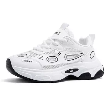 Кроссовки женские толстые низкие Oms, бежевый