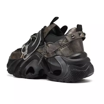 Кроссовки женские толстые низкие Ord, серебряный