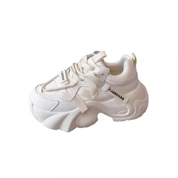 Кроссовки женские толстые низкие Pak Channy, цвет Apricot Fleece-Lined