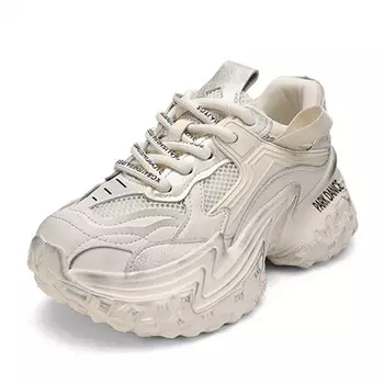 Кроссовки женские толстые низкие Park Dance, бежевый