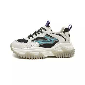 Кроссовки женские толстые низкие Pierce Gentry, бежевый/черный