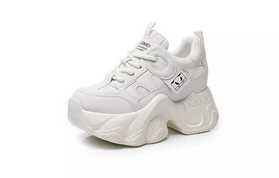 Кроссовки женские толстые низкие Pooq, черный