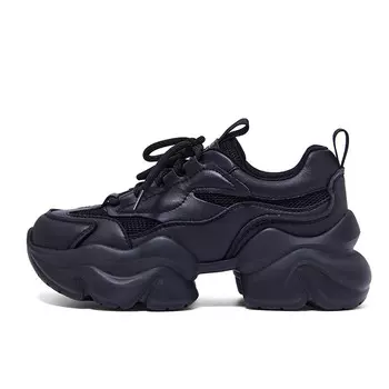 Кроссовки женские толстые низкие Pt'Son, черный