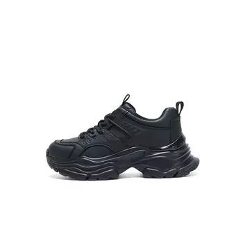 Кроссовки женские толстые низкие Pt'Son, черный