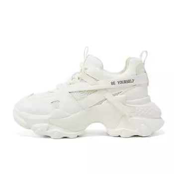 Кроссовки женские толстые низкие Pt'Son, черный