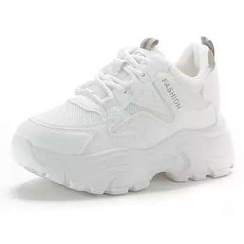 Кроссовки женские толстые низкие Reihung, белый/черный