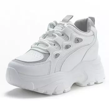 Кроссовки женские толстые низкие Reihung, серебряный