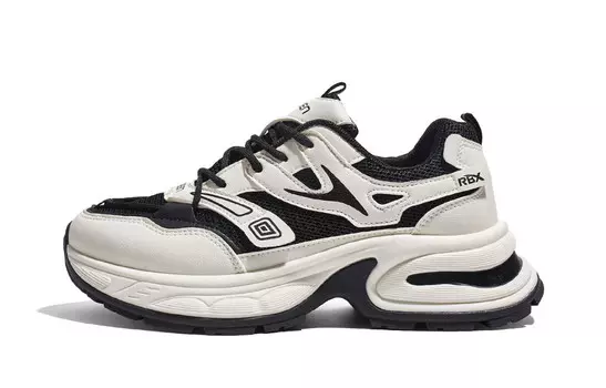 Кроссовки женские толстые низкие Renben, бежевый/черный