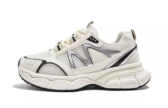 Кроссовки женские толстые низкие Renben, бежевый/черный