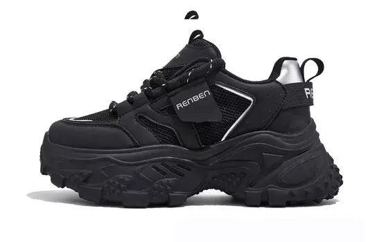Кроссовки женские толстые низкие Renben, черный