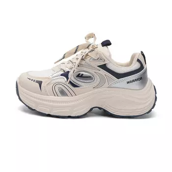 Кроссовки женские толстые низкие Rice Silver Navy Warrior