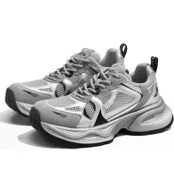 Кроссовки женские толстые низкие Safiya, серебряный