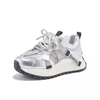 Кроссовки женские толстые низкие Safiya, серебряный