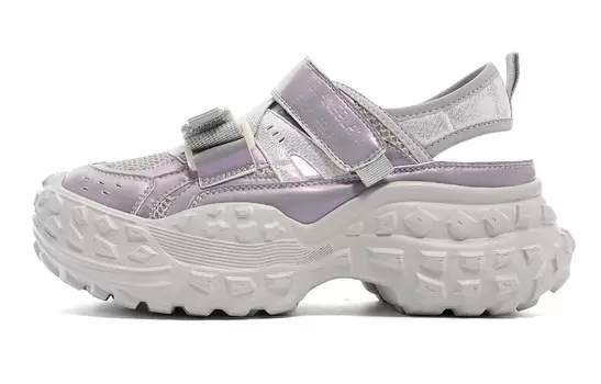 Кроссовки женские толстые низкие серебряный Eblan, серебряный