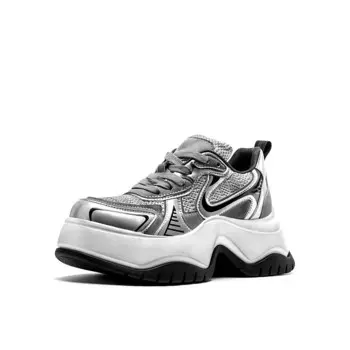 Кроссовки женские толстые низкие серебряный Jooc, цвет Space Silver