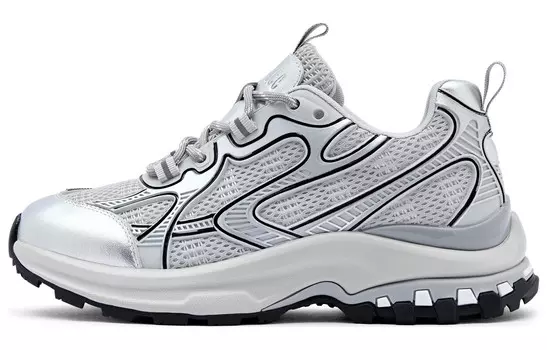 Кроссовки женские толстые низкие серебряный Joypeace, серебряный