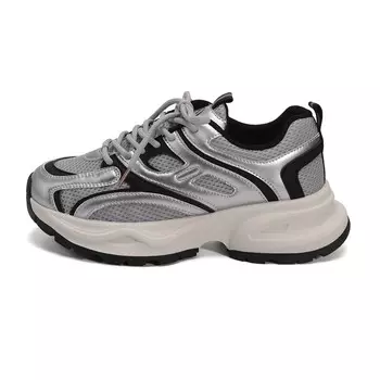 Кроссовки женские толстые низкие серебряный Renben, серебряный