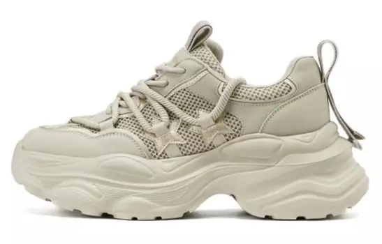 Кроссовки женские толстые низкие серо-золотой Aokang, цвет Gray Gold