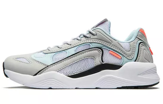 Кроссовки женские толстые низкие серые/орхидейные Xtep