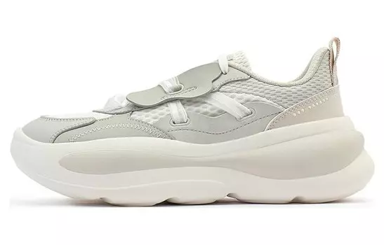 Кроссовки женские толстые низкие серый/белый 361°