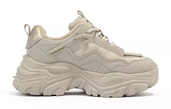 Кроссовки женские толстые низкие серый Humanism 1986