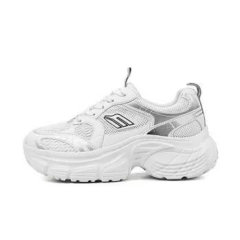 Кроссовки женские толстые низкие серый Qiaonai