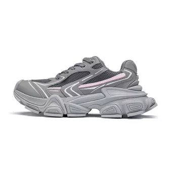 Кроссовки женские толстые низкие серый/розовый Cindy C Eric