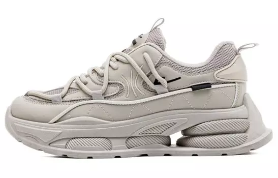 Кроссовки женские толстые низкие серый Warrior