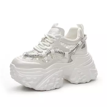 Кроссовки женские толстые низкие Shangjinni, черный