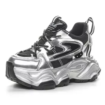 Кроссовки женские толстые низкие Shoe Cabinet Floral Language, цвет Black/Silver